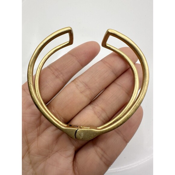 Madewell Gold-Tone Cuff Bracelet Adjustable Fit - Picture 3 of 5